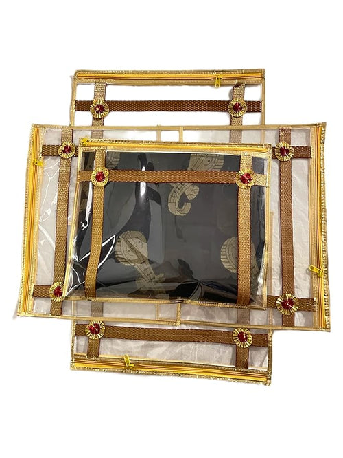 Saree Cover Bags with Zip & Clear Window – Set of 6