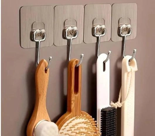 Heavy-Duty Adhesive Hooks, Pack of 10