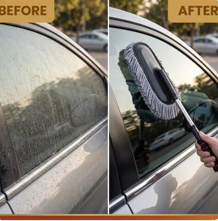 Microfiber Car Duster, Extendable Handle