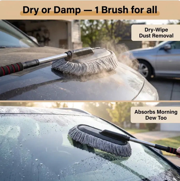 Microfiber Car Duster, Extendable Handle